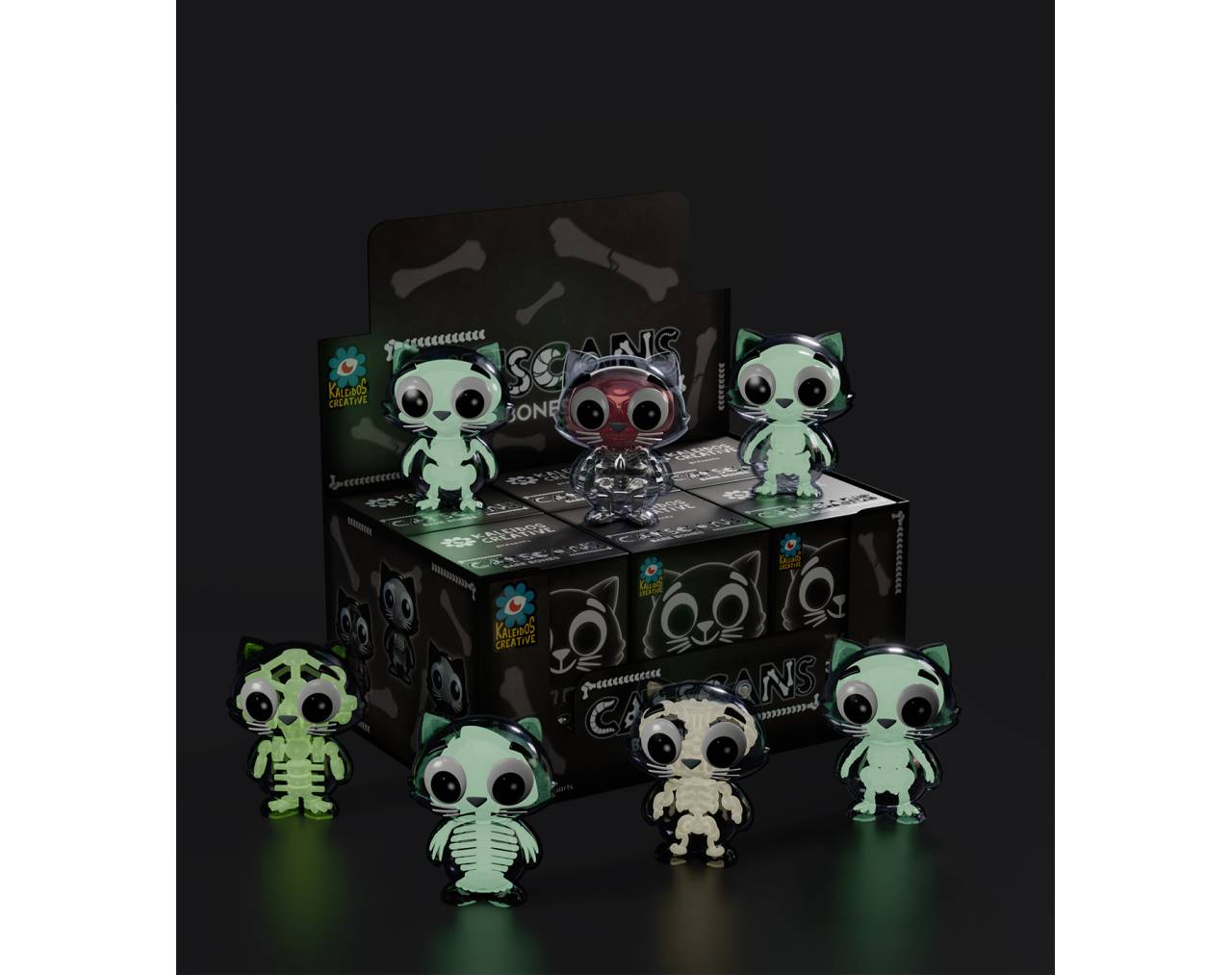 Catscans (Bare Bones) Blind Box - Kaleidos Creative (Cajita sorpresa)