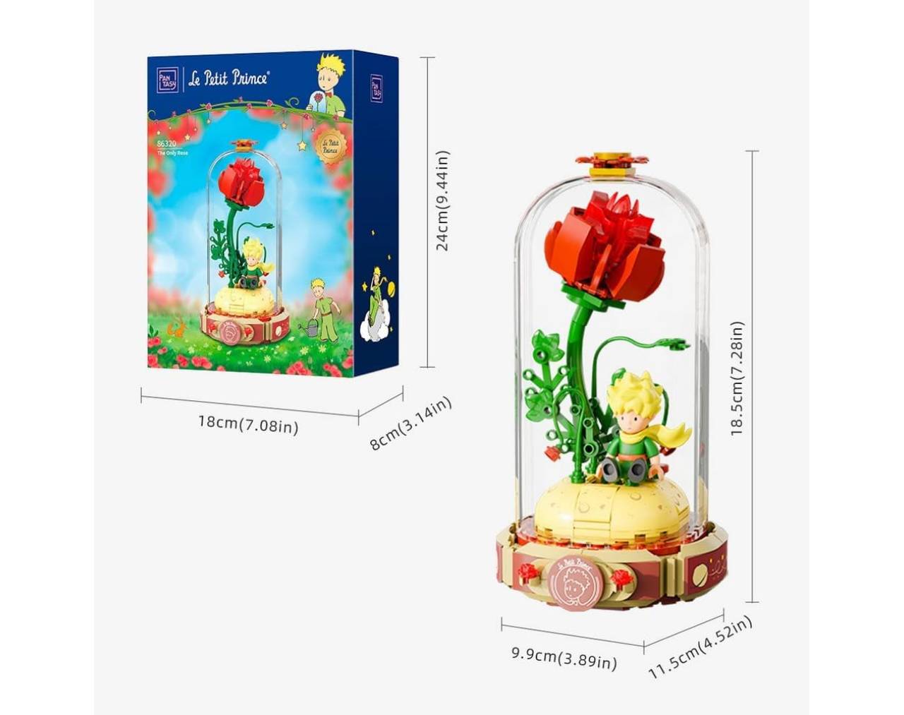 El Principito con Rosa Figura de colección- Pantasy (Set de construcción)