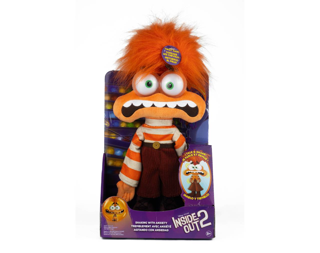 Peluche intensamente INSIDE OUT 2 ANXIETY