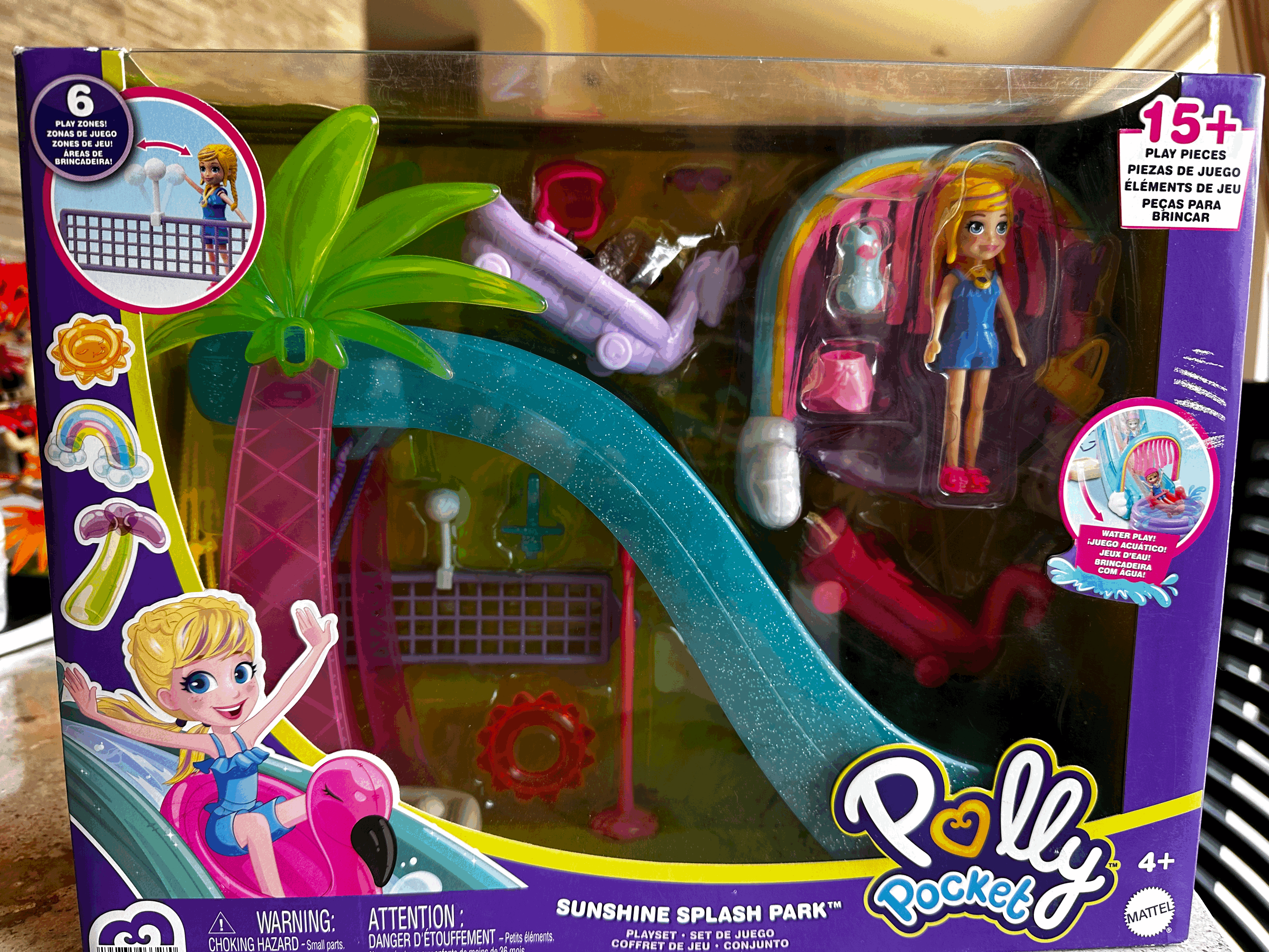 Polly Pocket Sunshine Splash Park - Set Parque Acuático con Muñeca