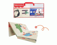 ECKHERT KIDS TAPETE DE JUEGO PORTATIL DE DOBLE VISTA ZOOLOGICO ALFABETO