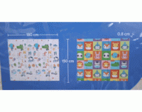 ECKHERT KIDS TAPETE DE JUEGO PORTATIL DE DOBLE VISTA ZOOLOGICO ALFABETO